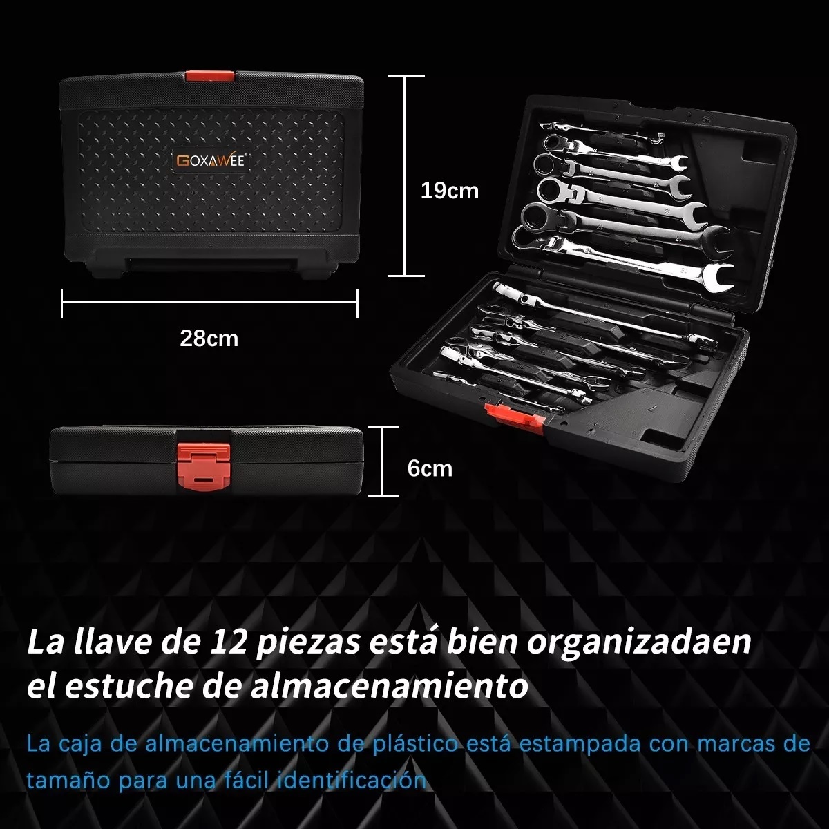 Kit Herramientas Mecanicas Llaves Combinadas Con Matraca 9pc