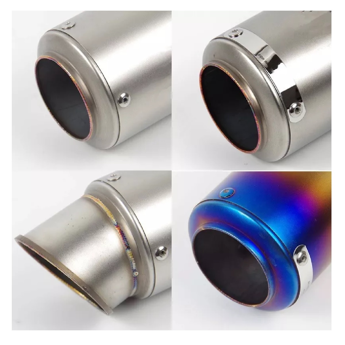 Escape De Moto Deportivo 51 Mm De Acero Inoxidable Universal Multicolor