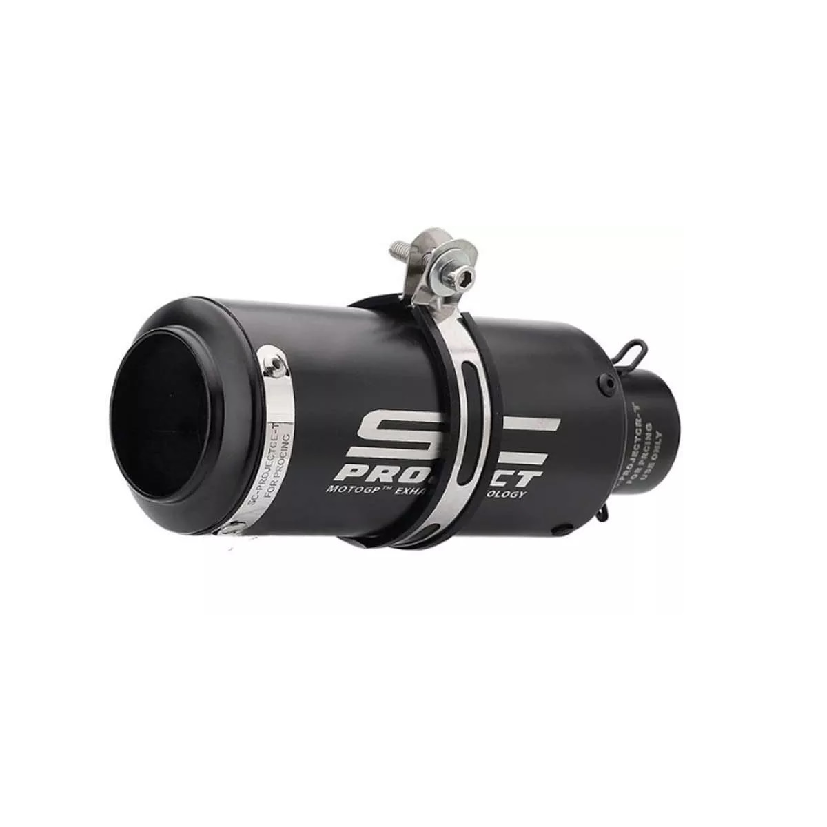 Escape De Moto Deportivo 51 Mm De Acero Inoxidable Universal Negro