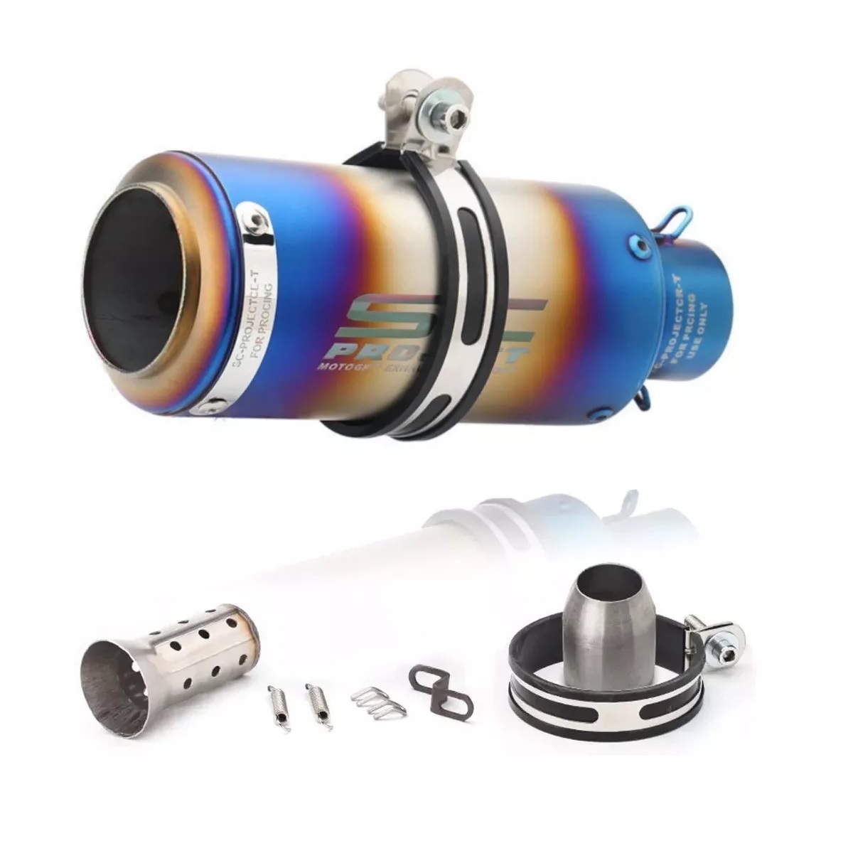 Escape De Moto Deportivo 51 Mm De Acero Inoxidable Universal Multicolor