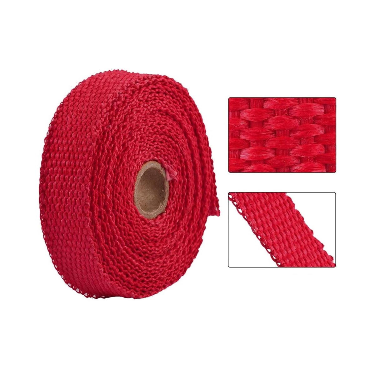 Cinta Térmica Escape Moto Headers 5mx2.5cm Alta Temperatura Rojo