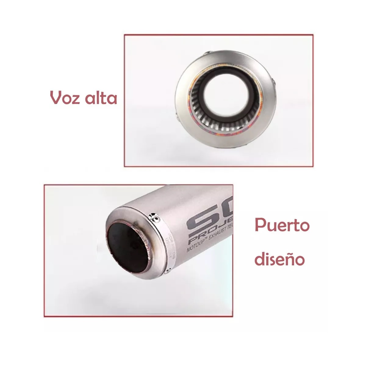 Silenciador De Tubo De Escape Universal Para Motocicleta