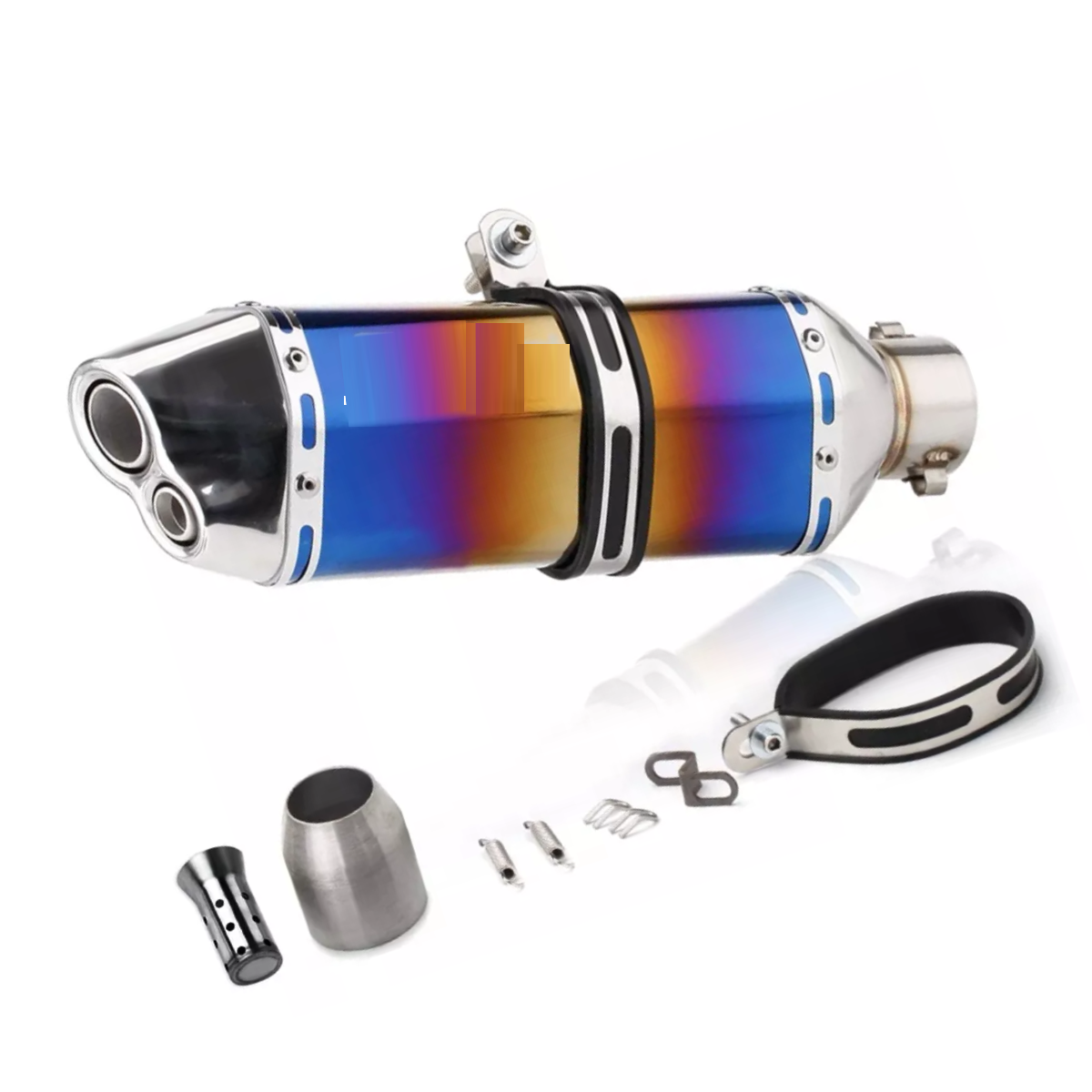 Tubo De Escape Para Moto Deportiva Italika Universal 38-51mm