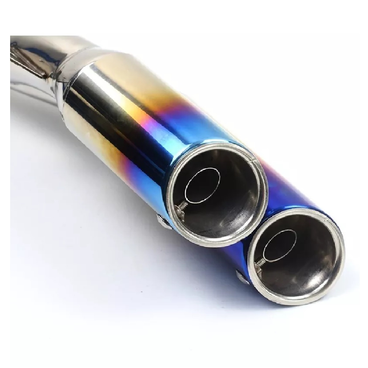 Escape Moto Deportivo Y Silenciador Acero Inoxidable 51mm Azul