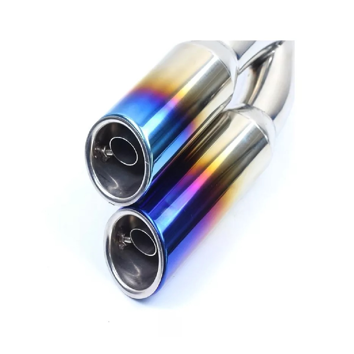 Escape Moto Deportivo Y Silenciador Acero Inoxidable 51mm Azul