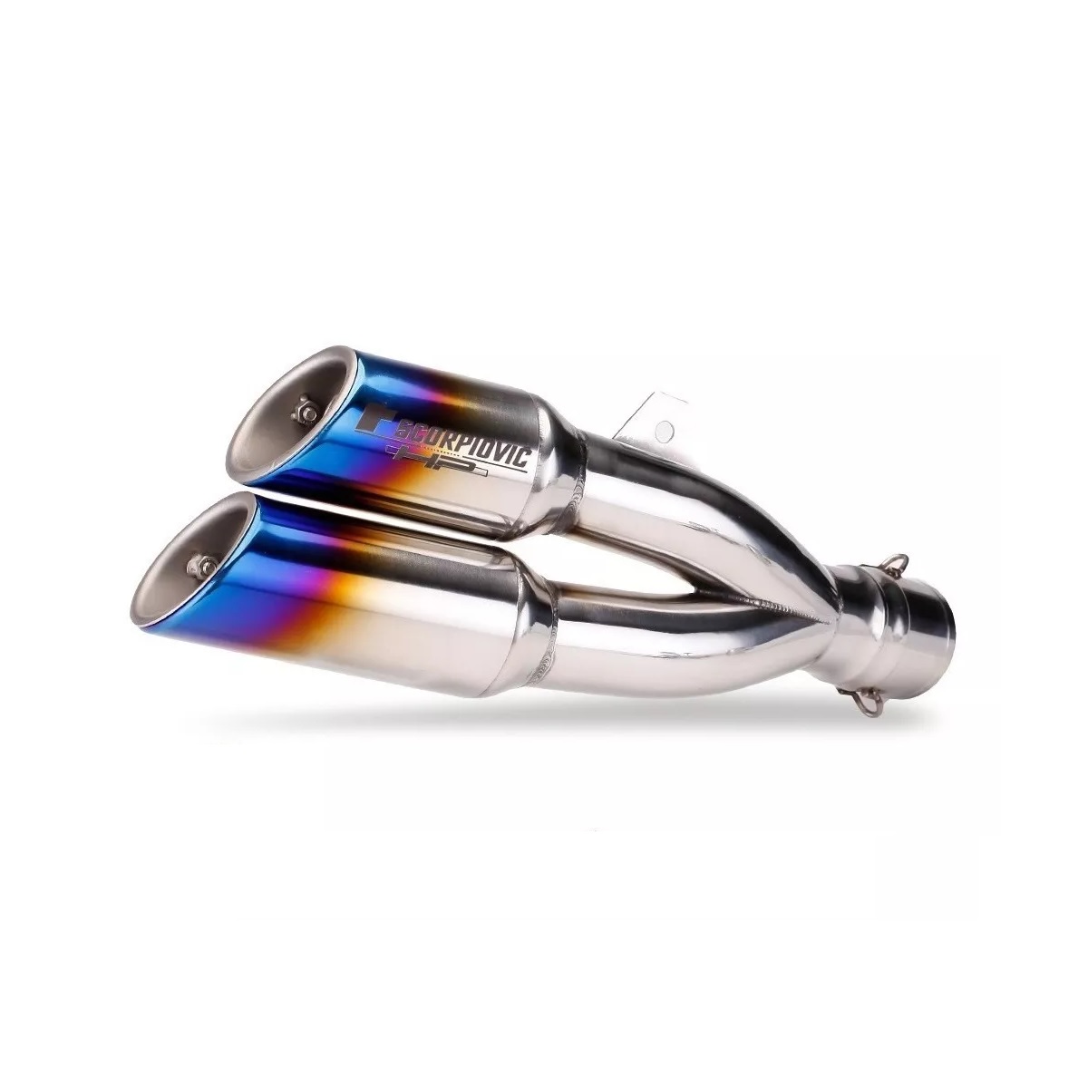 Escape Moto Deportivo Y Silenciador Acero Inoxidable 51mm Azul