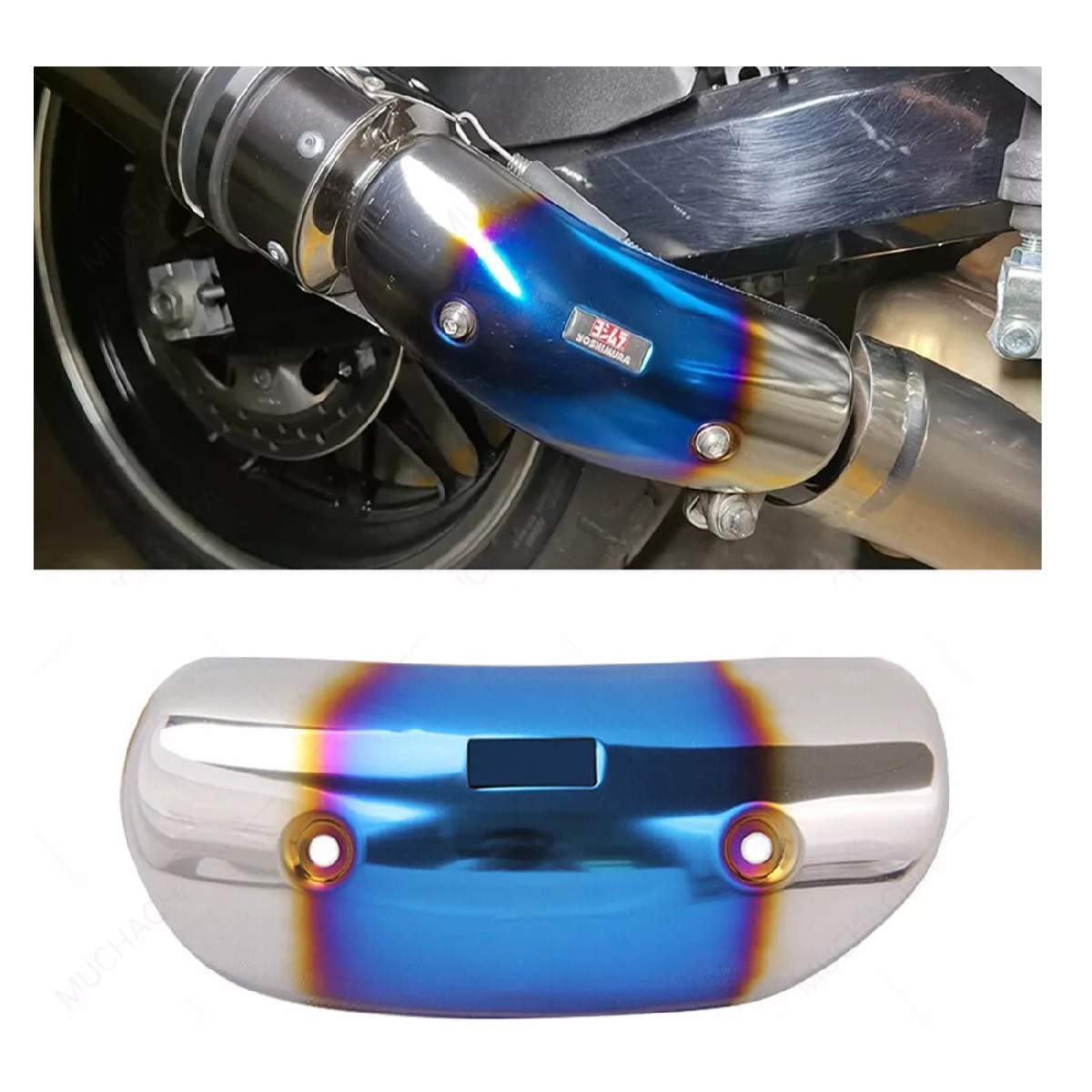 Cubierta Tapa Tubo Escape Universal De Anti-escaldado Azul Acero