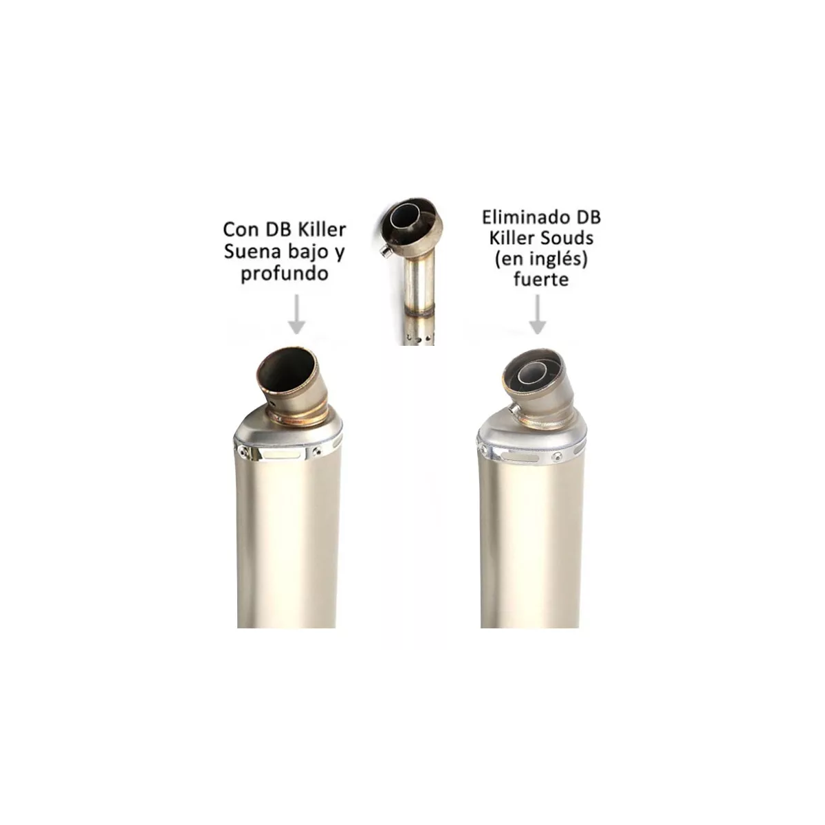 Escape Silenciador Para Moto Yoshimura 38-51mm Titanio