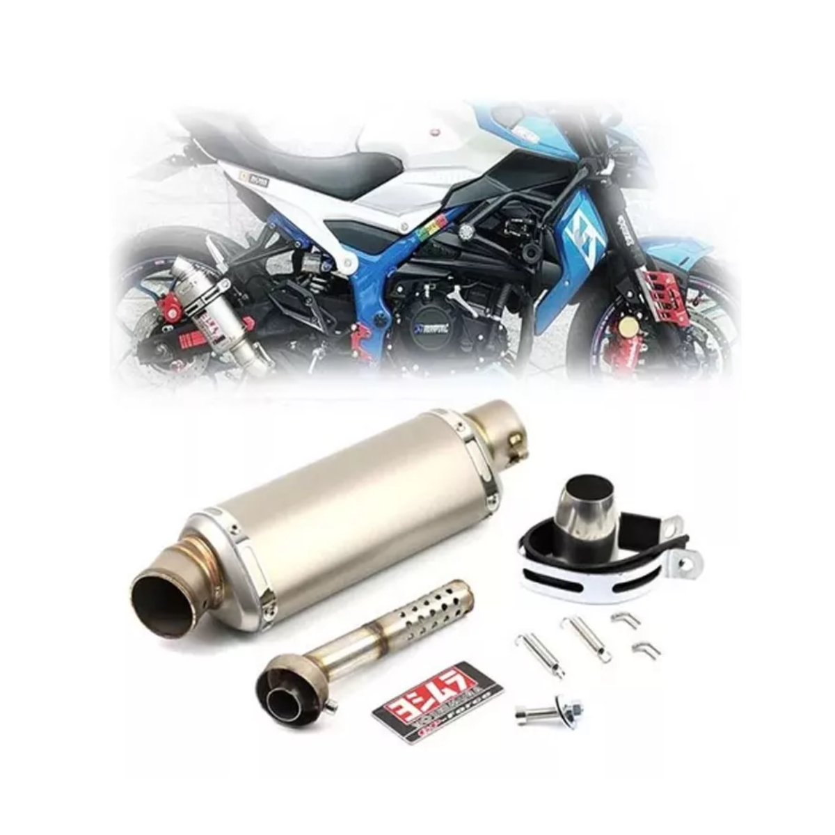 Escape Silenciador Para Moto Yoshimura 38-51mm Titanio