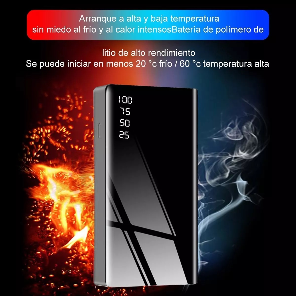 Arrancador De Auto Portátil Cargador Baterias De Emergencia