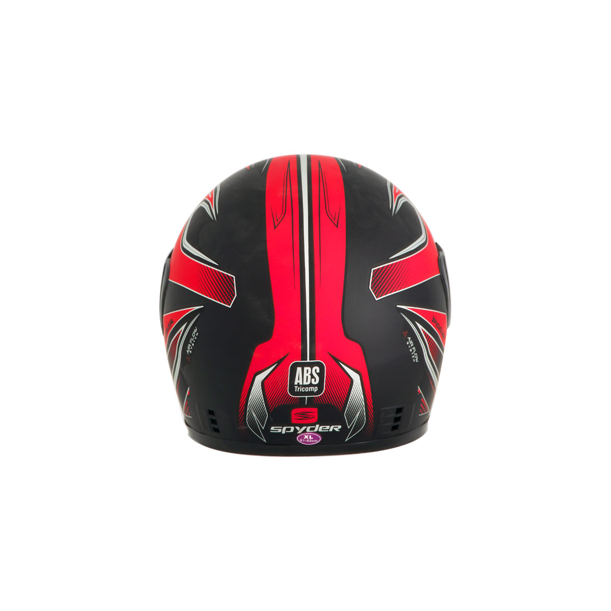 Casco Para Moto Cerrado Fast Xl Negro Rojo