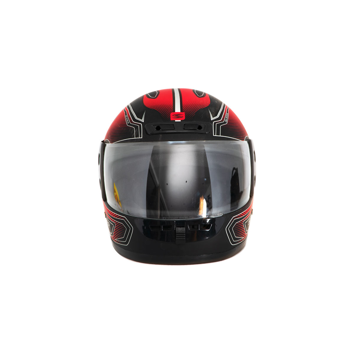 Casco Para Moto Cerrado Fast Xl Negro Rojo