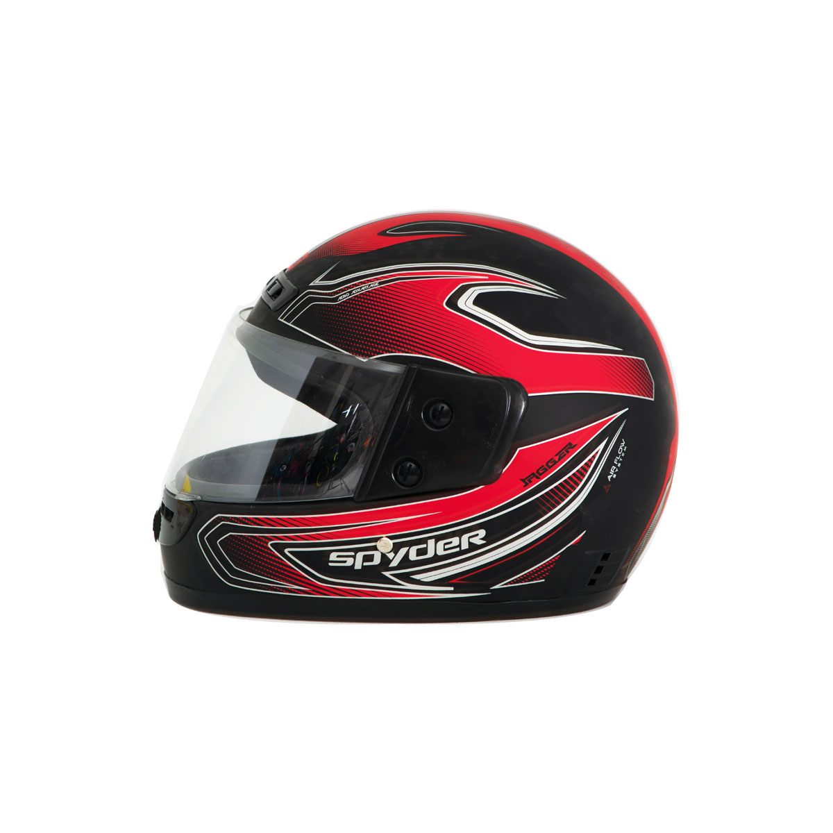 Casco Para Moto Cerrado Fast Xl Negro Rojo