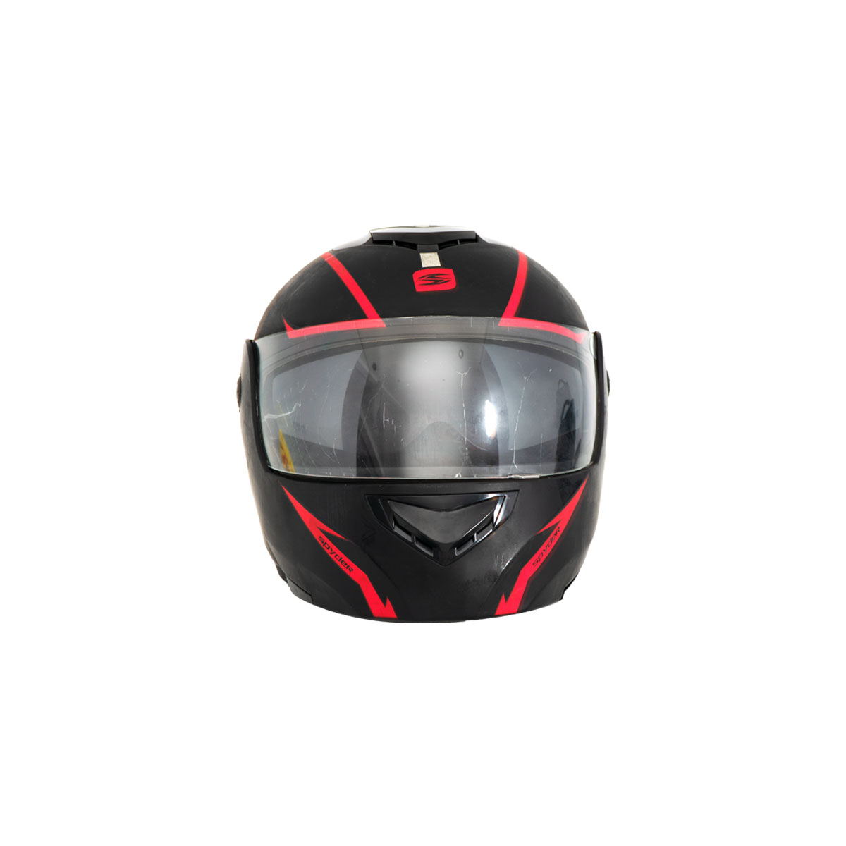 Casco Para Moto Abatible Genius Xl Negro Rojo