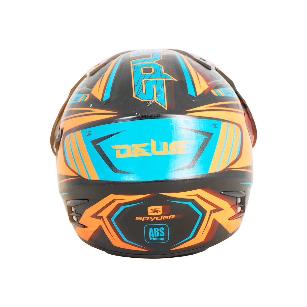 Casco Para Moto Off Road Deus XL Amarillo Azul Negro