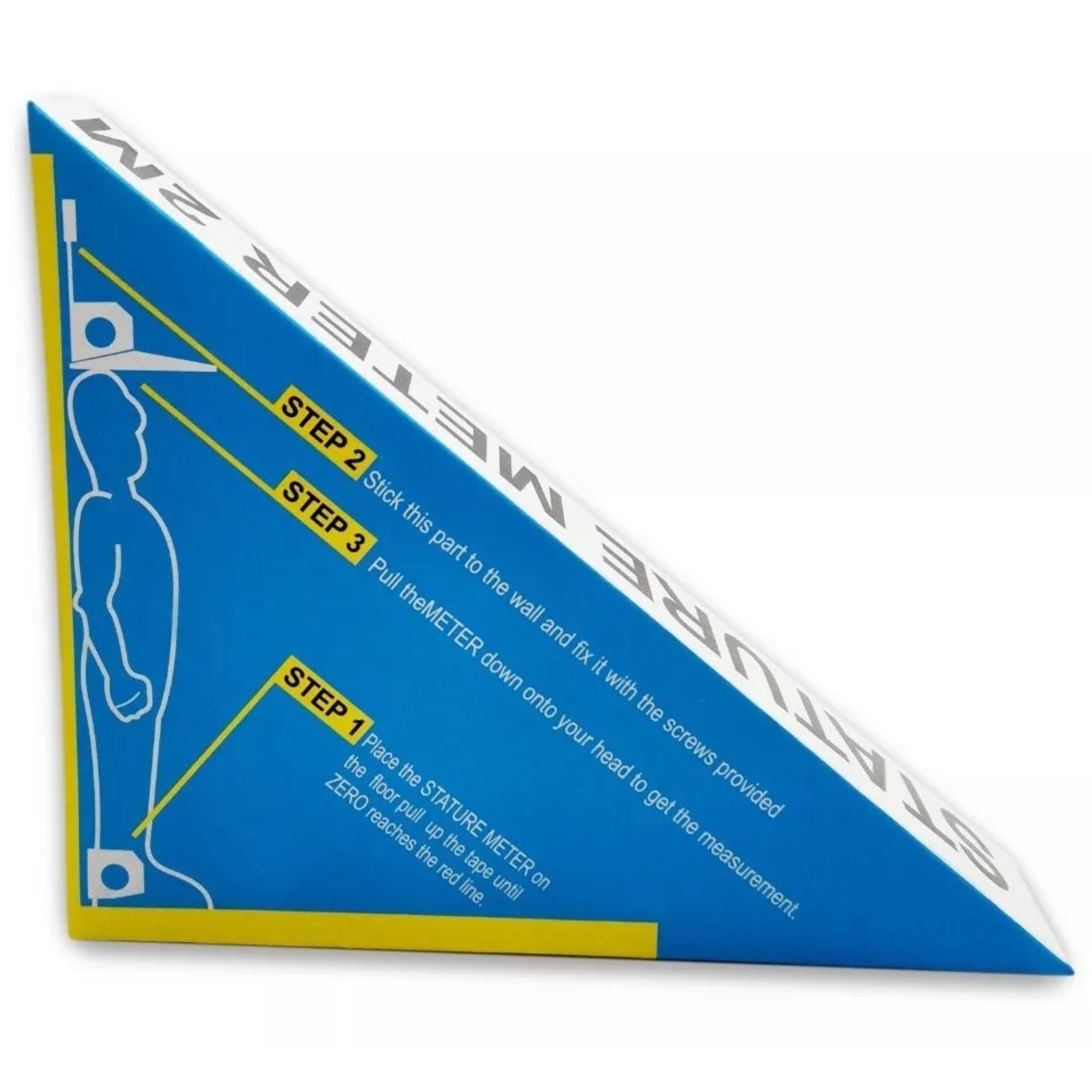 Estadímetro Tallímetro Con Fijación A Pared 2 Metros Color Negro.