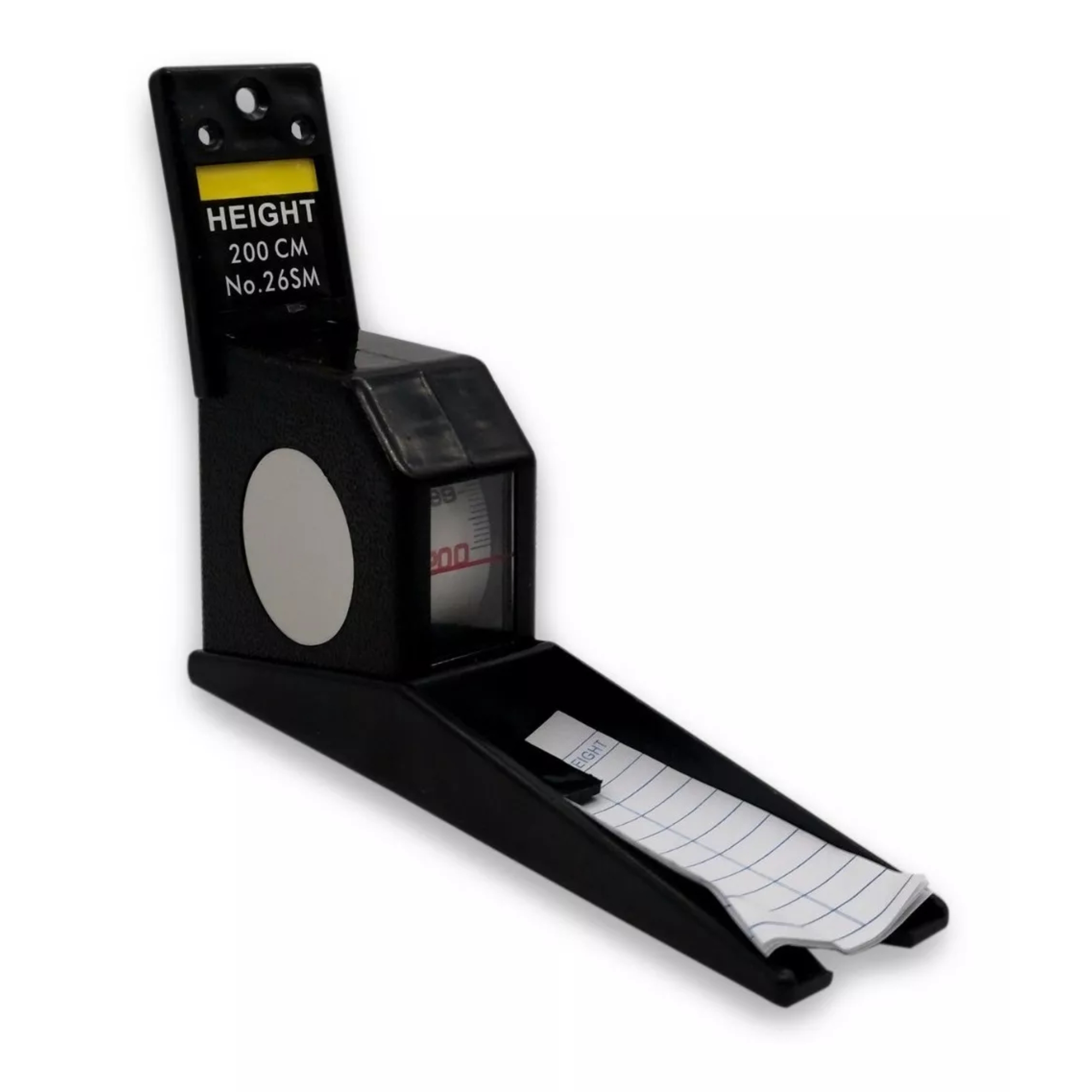 Estadímetro Tallímetro Con Fijación A Pared 2 Metros Color Negro.
