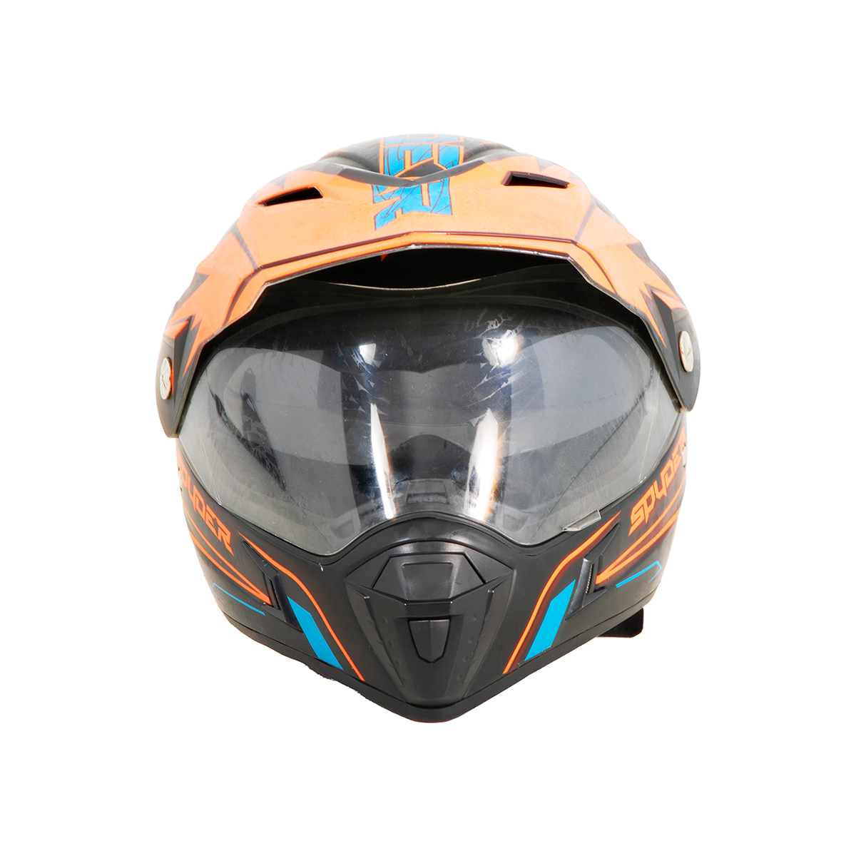 Casco Para Moto Off Road Deus XL Amarillo Azul Negro