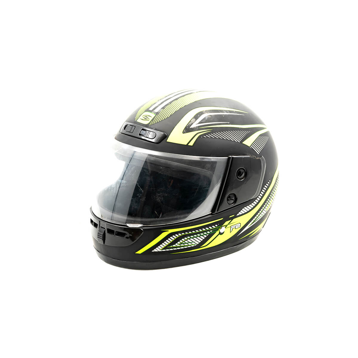 Casco Para Moto Cerrado XL Amarillo Negro