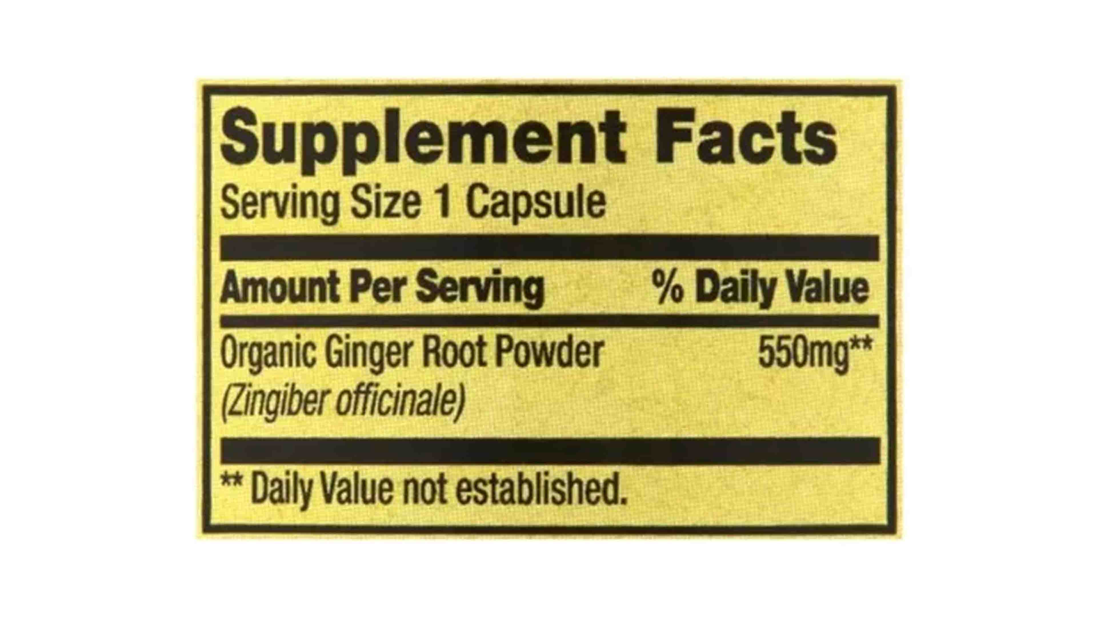 Raiz de Jengibre 550mg Spring Valley 100 capsulas Ginger Root 