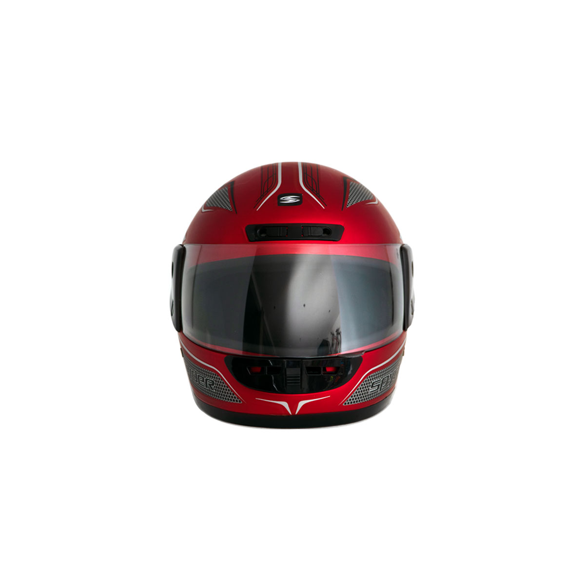 Casco Para Moto Cerrado Gama L Rojo