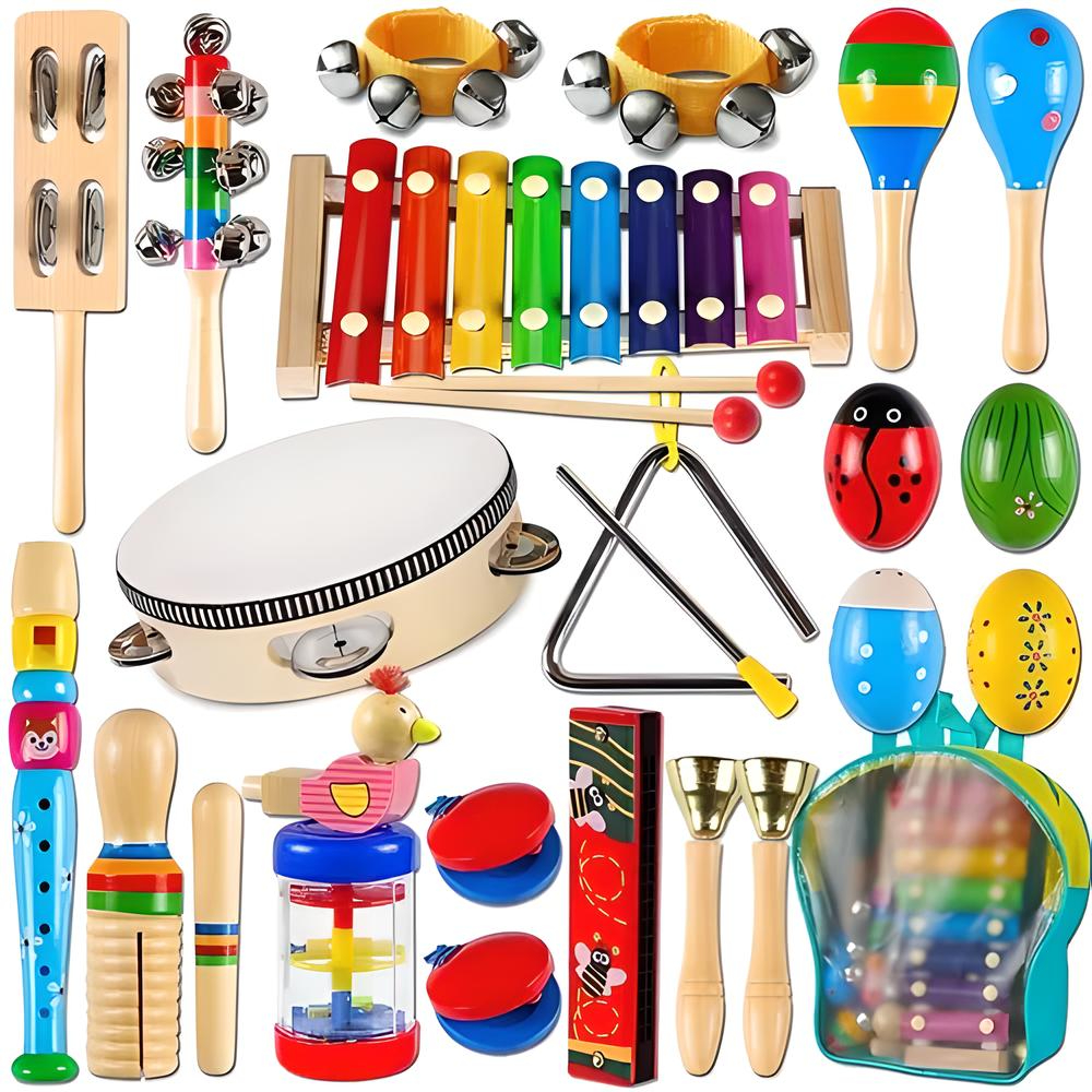 Instrumentos Musicales Percusión De Madera Para Niños 22pcs