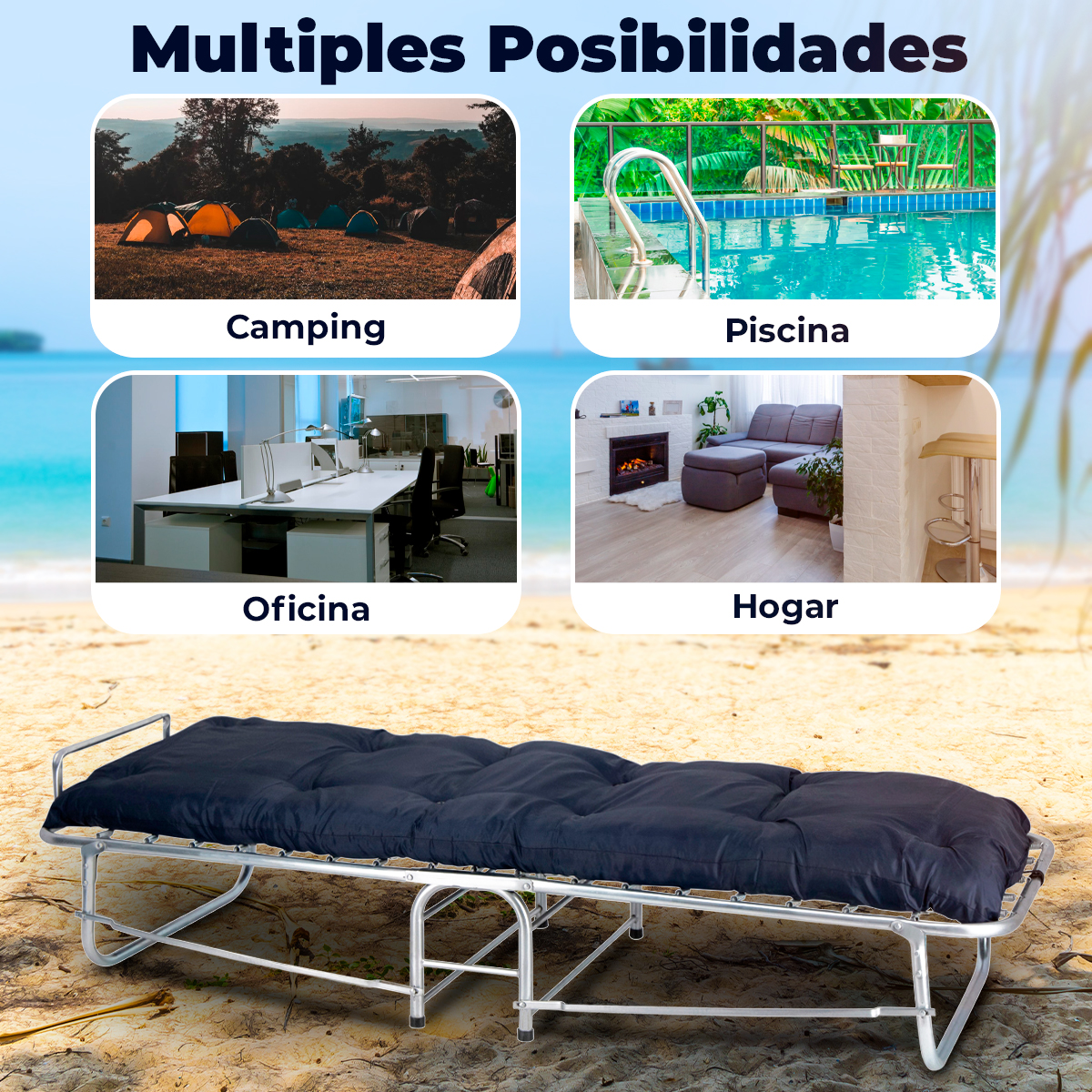 Catre Plegable Para Dormir Portátil Colchoneta De Camping.