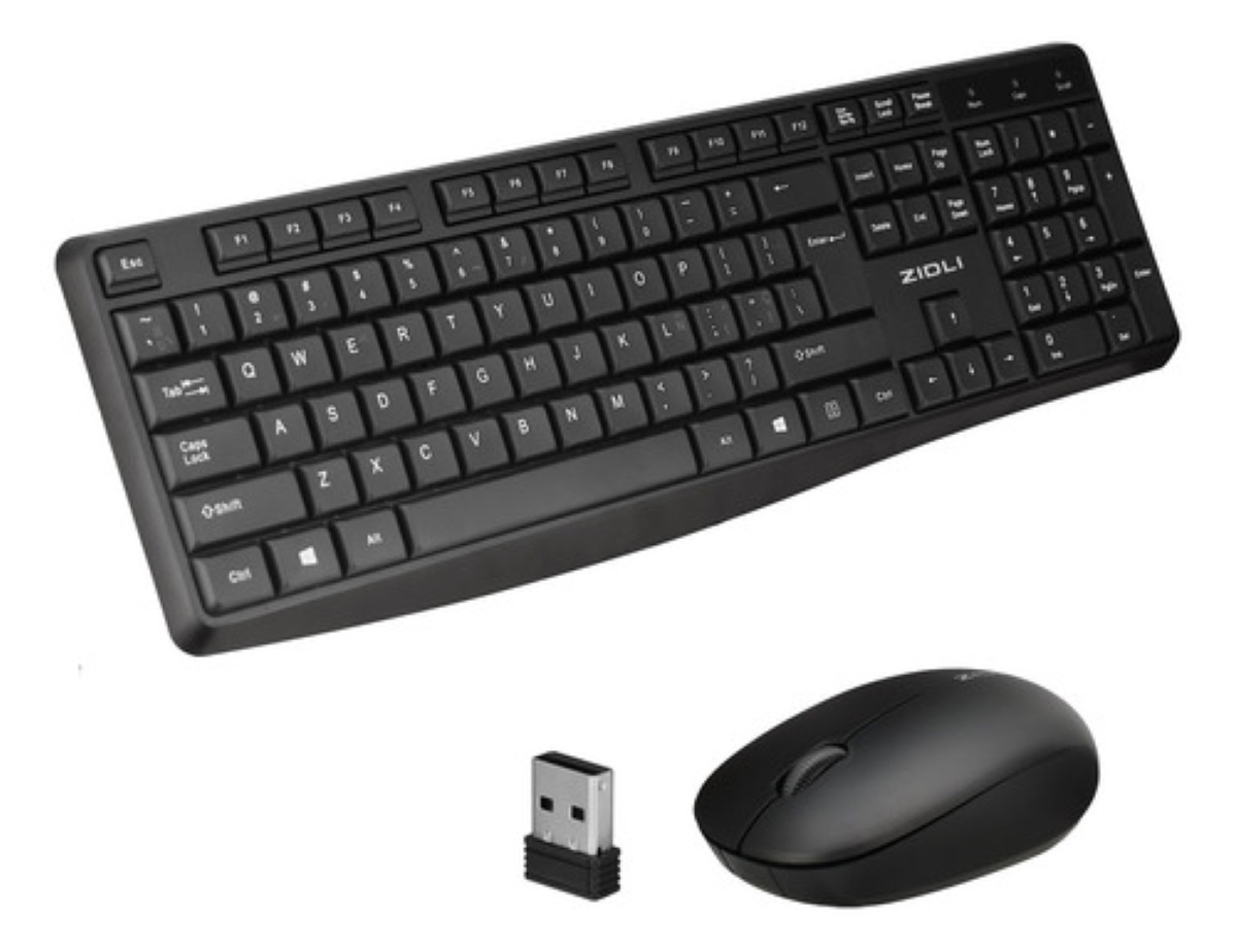 Kit Teclado Y Mouse Español Portátil Inalambrico Blanco/Plata