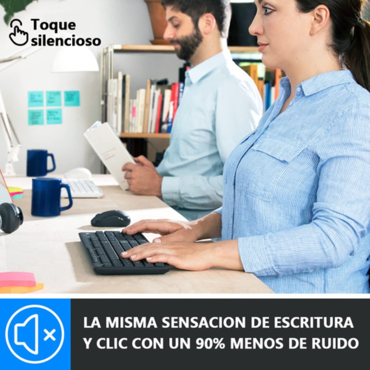 Kit Teclado Y Mouse Español Portátil Inalambrico Blanco/Plata