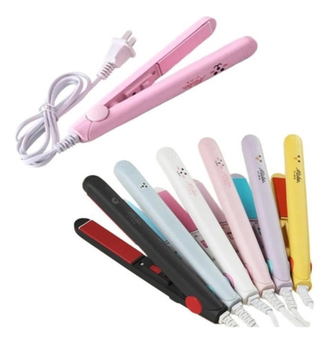 Plancha Para Cabello, Mini Plancha De Cabello De Bolsillo Morado