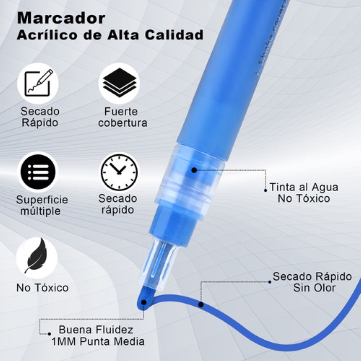 72 Plumones Punta Pincel Marcadores Acrílico Colores