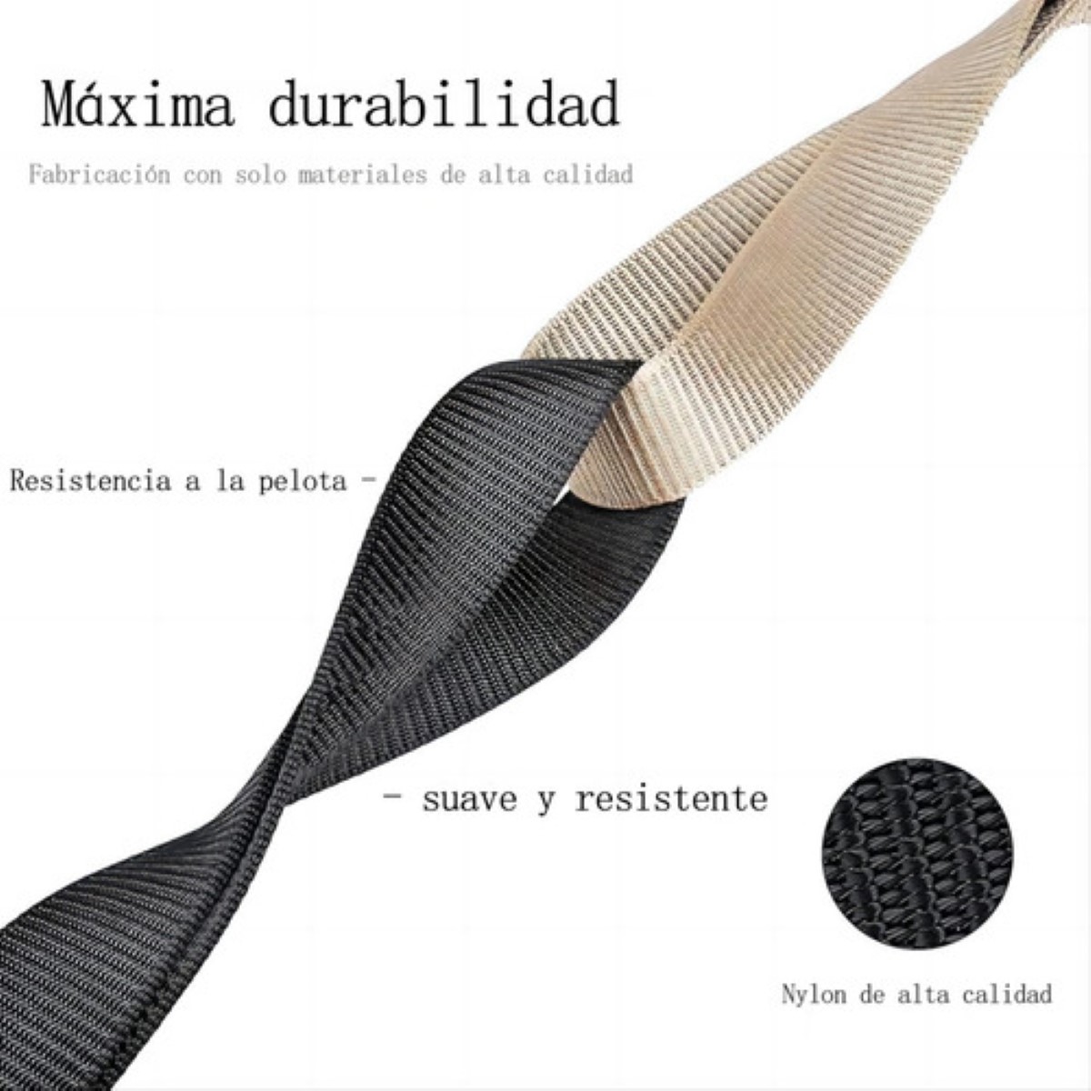 Cinturones Para Hombre Casual De 2pcs Beige/Negro