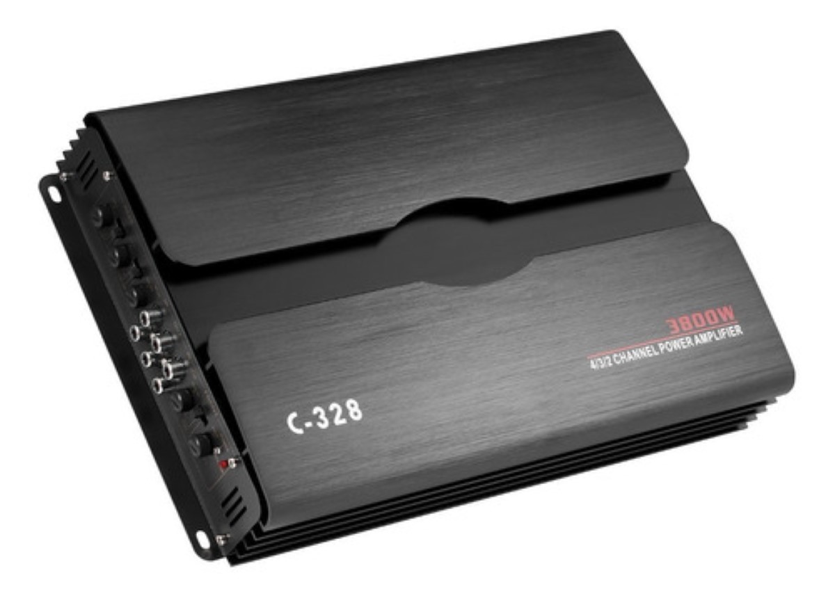 Amplificador De Audio Woofer Para Carro Auto 4 Canales 3800w Negro