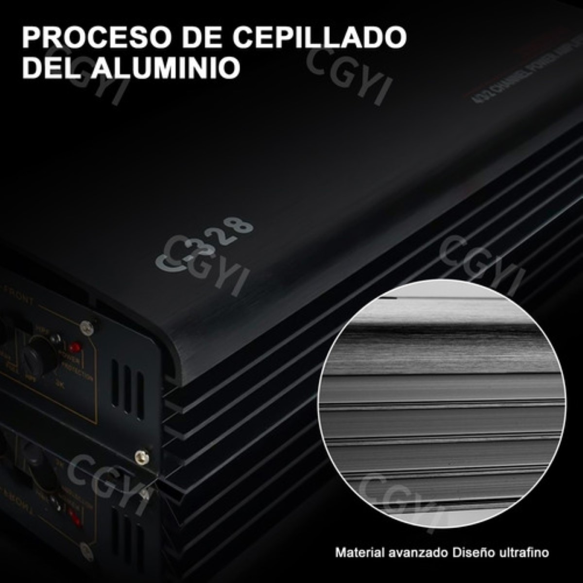 Amplificador De Audio Woofer Para Carro Auto 4 Canales 3800w Negro