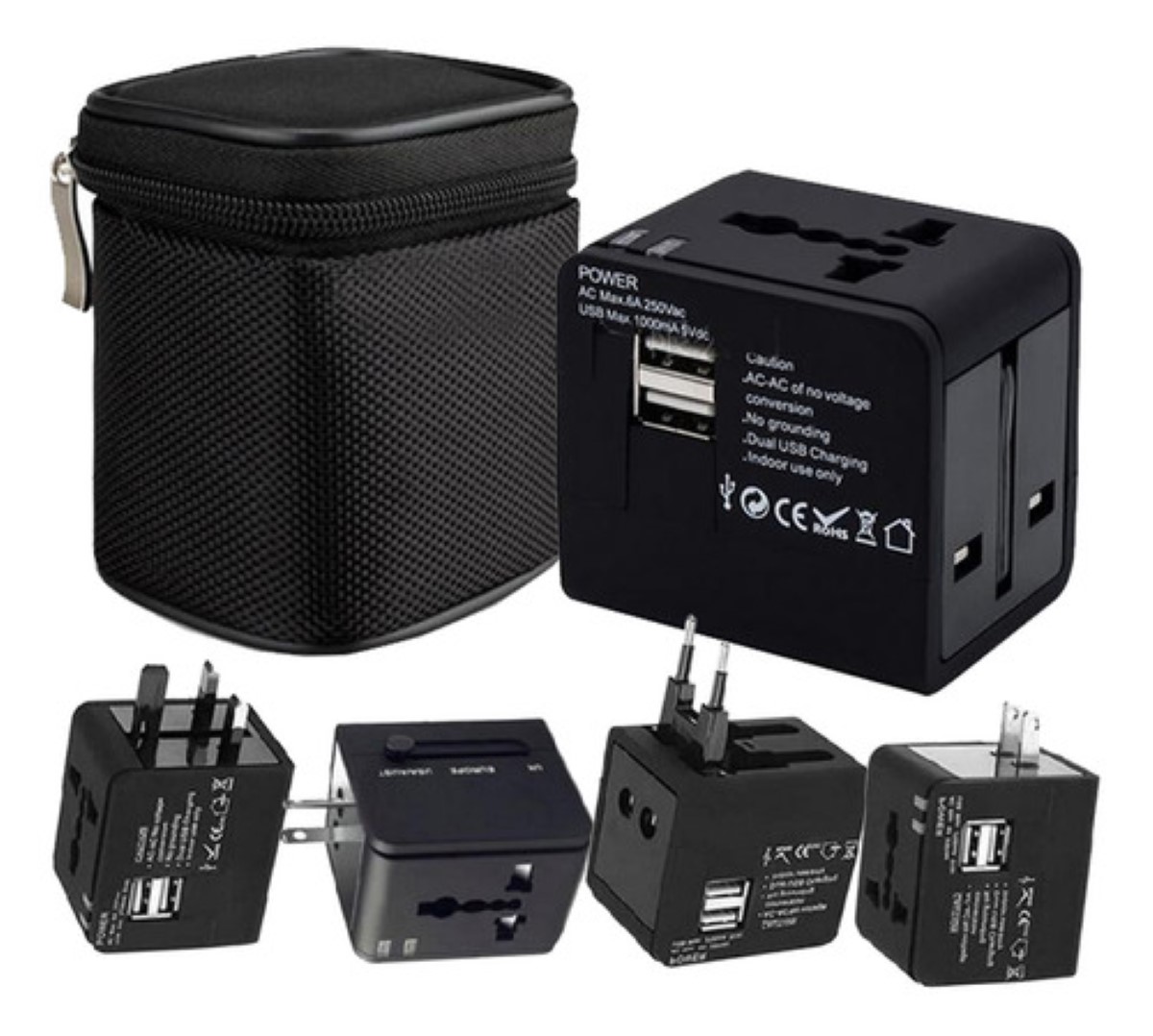 Adaptador De Corriente Clavija Universal Internacional Viaje