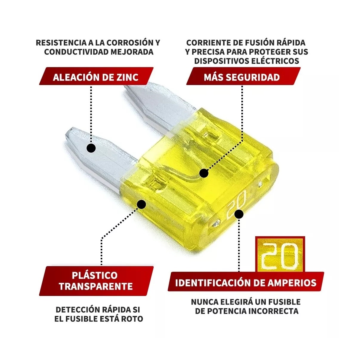 Kit 1000 Piezas Fusibles Coche Automotriz Con Caja
