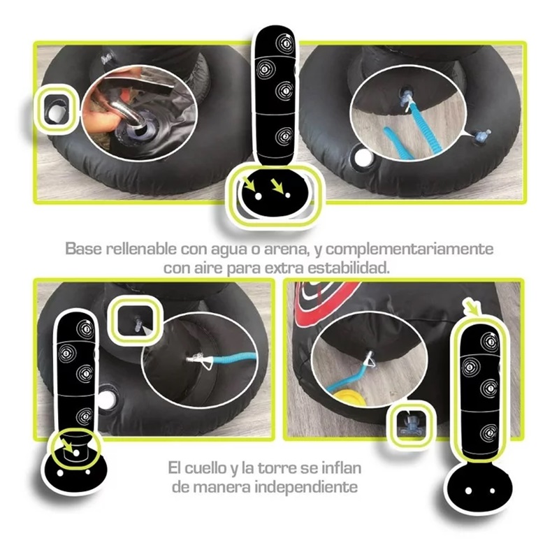 Saco costal inflable para entrenamiento