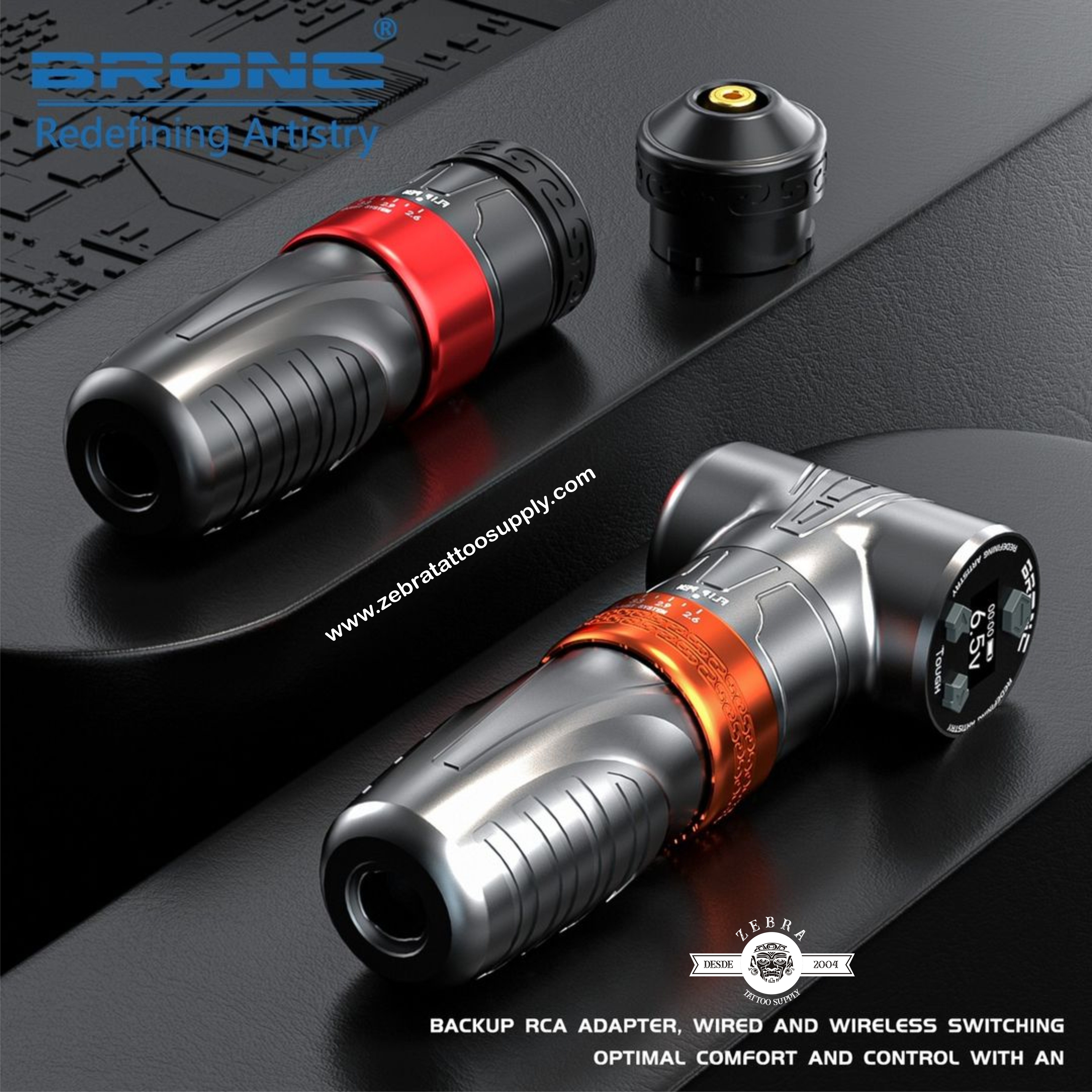 Bronc TOUGH Pen para tatuar inalámbrica con stroke ajustable v13