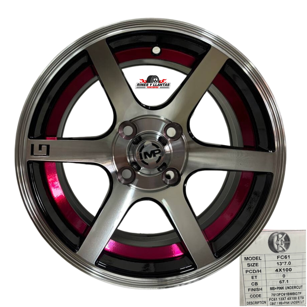 Rines 13 Deportivos 4/100 Chevy Tsuru Golf Jetta Matiz