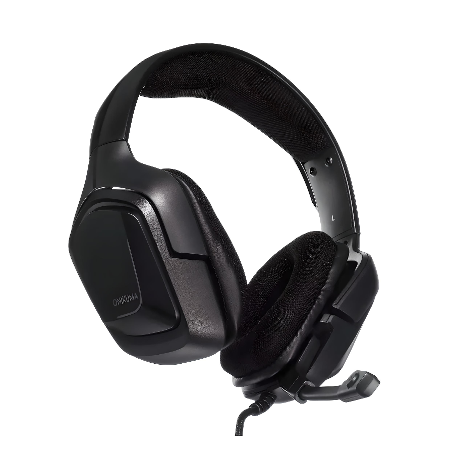 Audífonos gamer Onikuma K20 negro con luz rgb LED