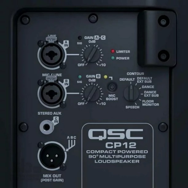 Altavoz Activo QSC CP12 Negro 2 vìas 12" 1000 W