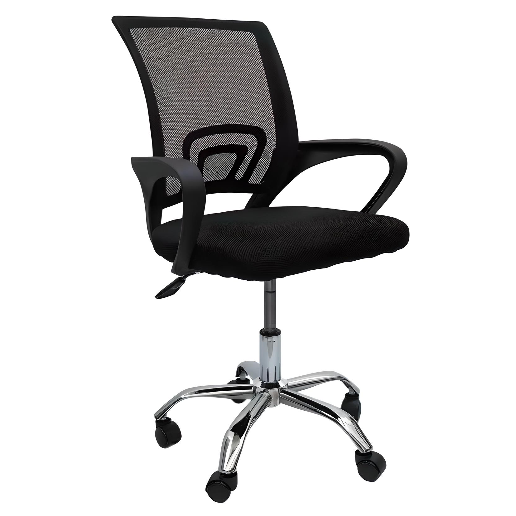 Silla De Oficina Escritorio Ergonómica Soporte Lumbar Básica Color Negro