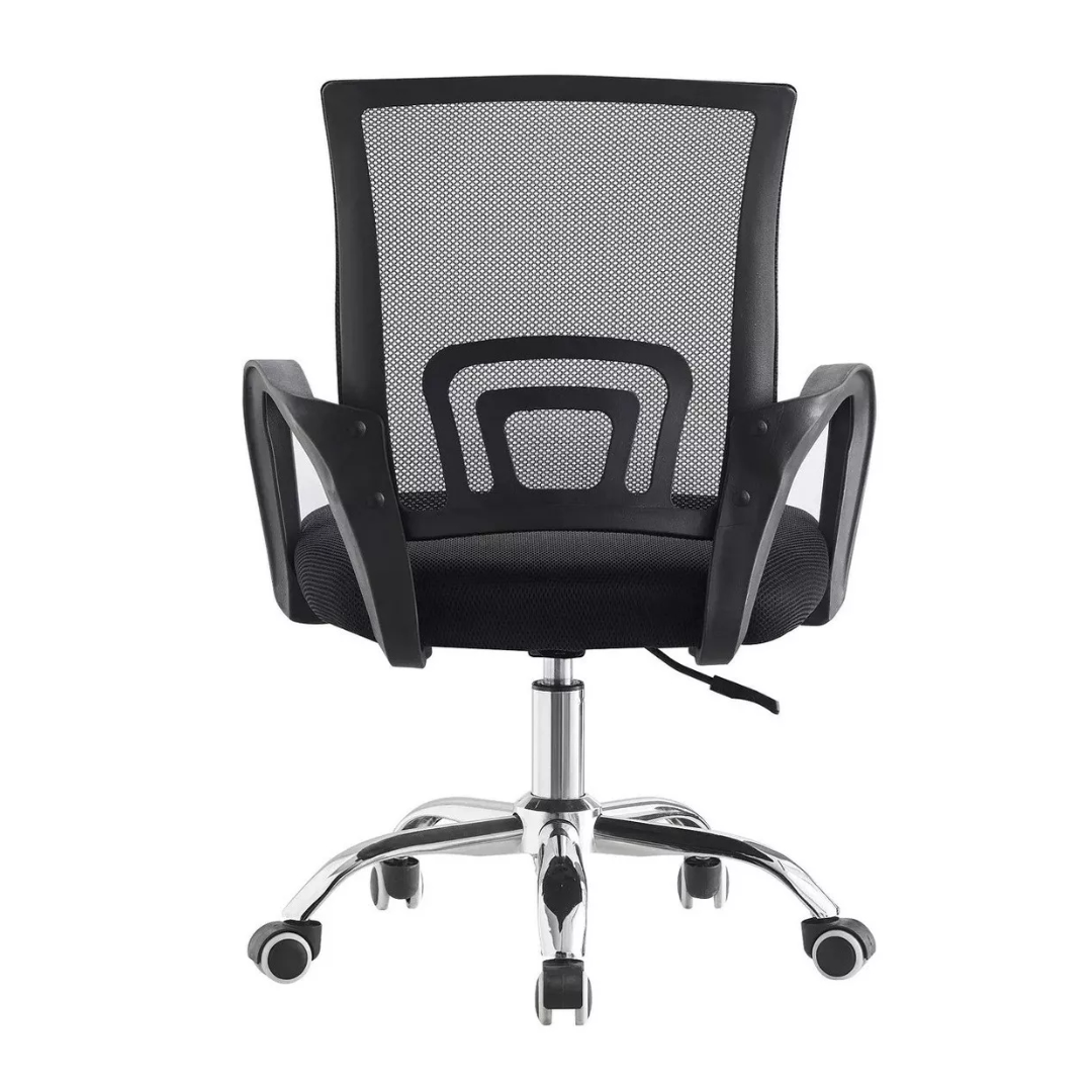 Silla De Oficina Escritorio Ergonómica Soporte Lumbar Básica Color Negro