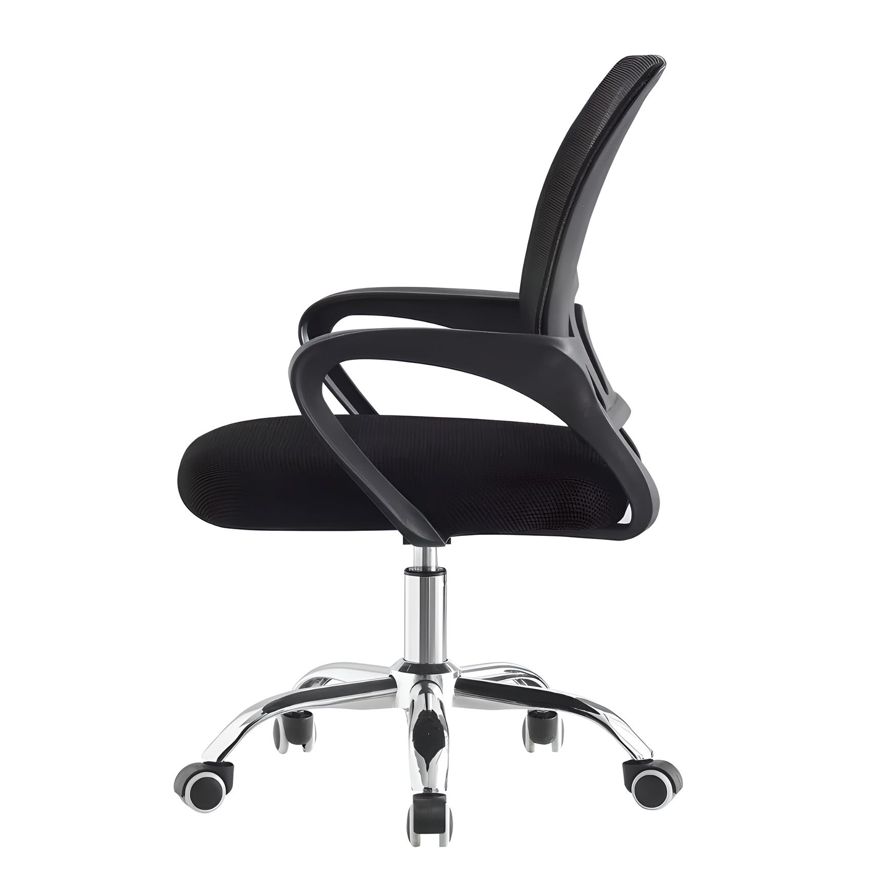 Silla De Oficina Escritorio Ergonómica Soporte Lumbar Básica Color Negro