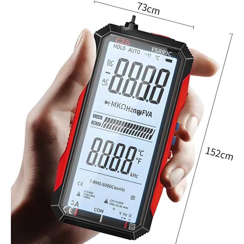 Multímetro De 6000 Cuentas Con Pantalla Digital Lcd 4.8