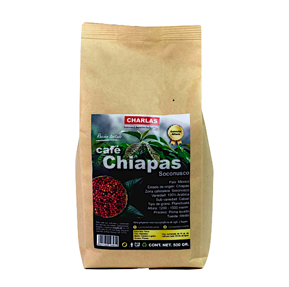 Café Chiapas Soconusco. Charlas Café® 500 grs 100% Arábica.
