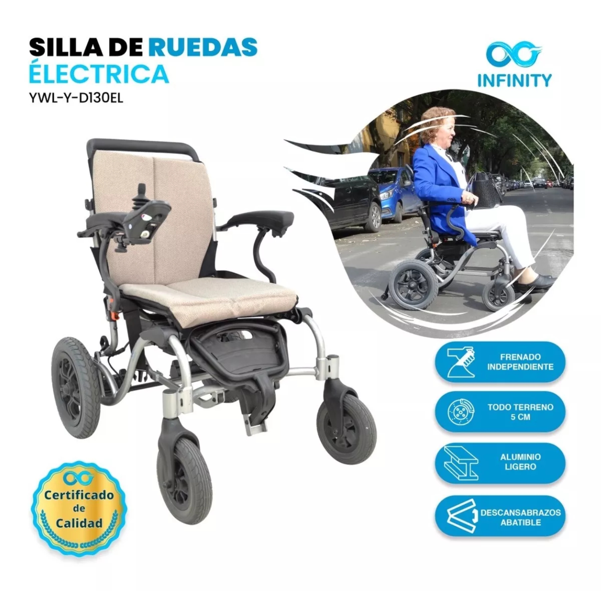 Silla De Ruedas Ultraligera De Aluminio Plegable De Lujo