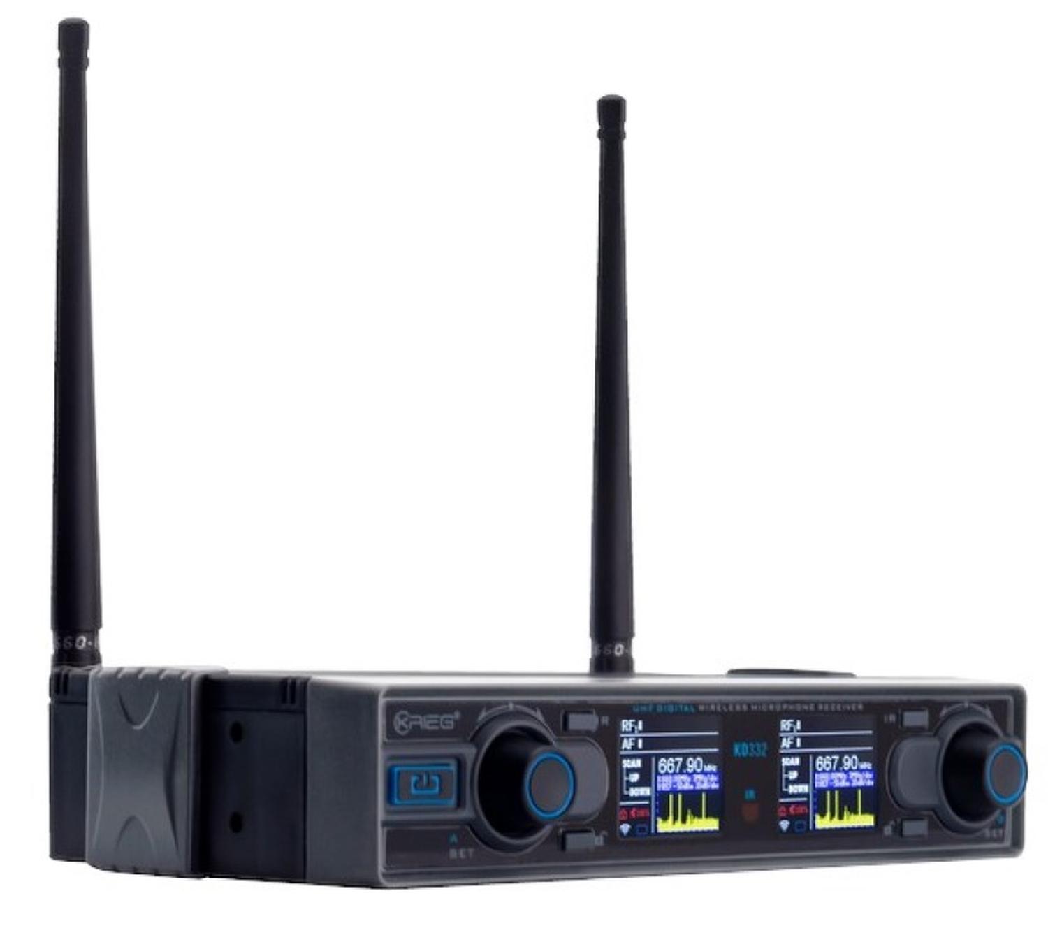 Micrófono Inalámbrico Krieg Uhf Doble Mano Mod. Kd-332