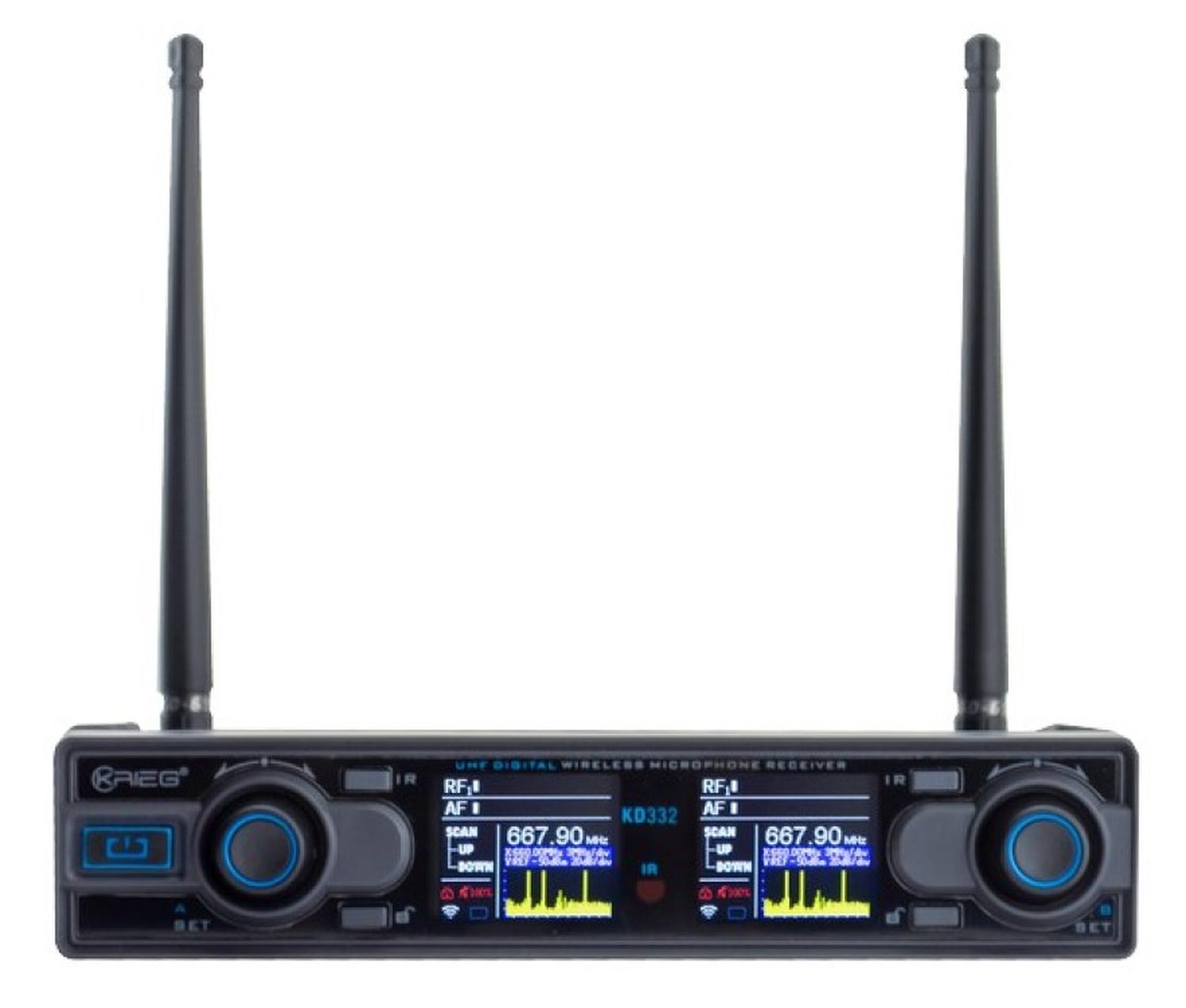 Micrófono Inalámbrico Krieg Uhf Doble Mano Mod. Kd-332