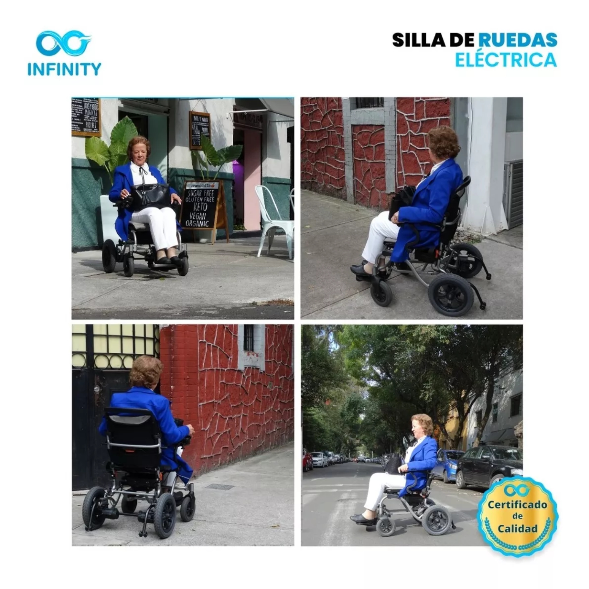Silla De Ruedas Ultraligera De Aluminio Plegable De Lujo